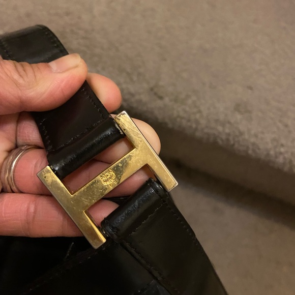 MCM Nylon Monogram Drawstring Bucket Bag - Picture 8 of 12